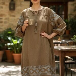 Mustard colored dress by Mikarose.  Size XS